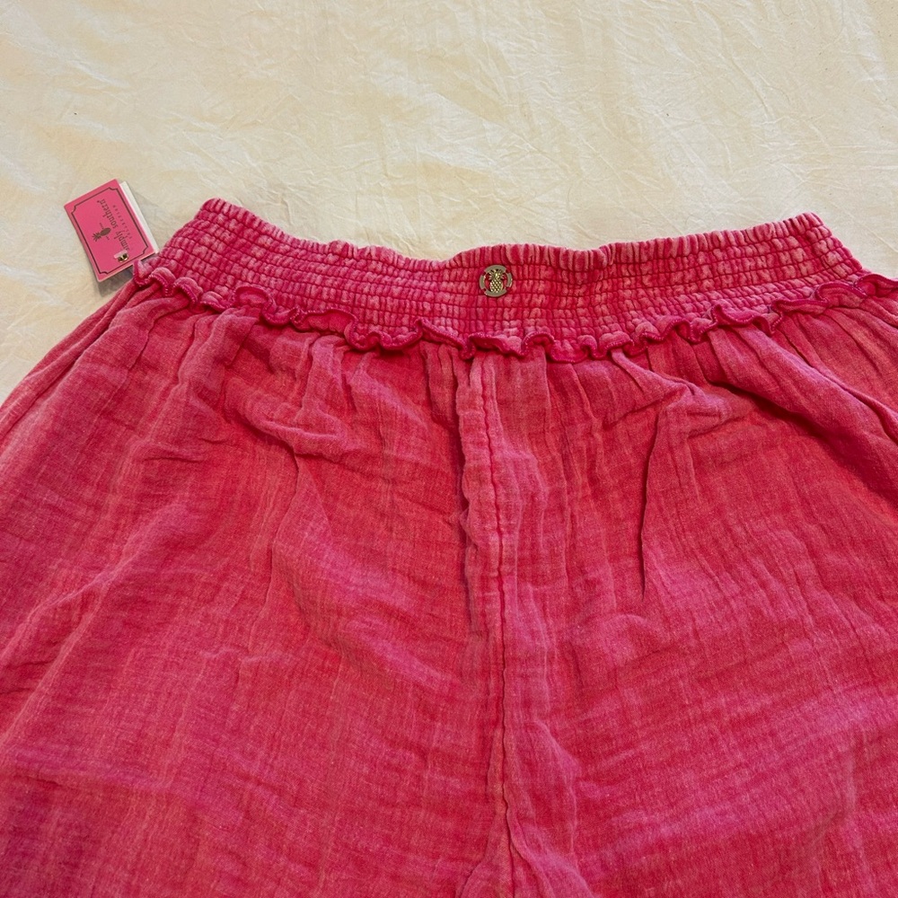 Bright Pink Smocked Waist Wide-Leg Pants Sz M NWT - Picture 14 of 16